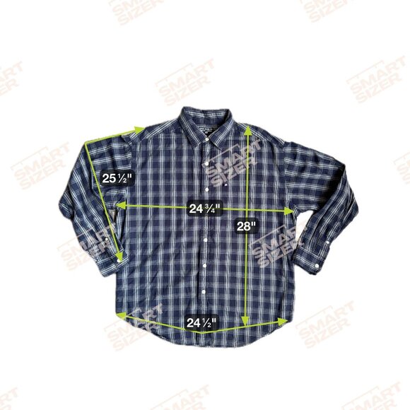 Vintage Polo Jeans Co Ralph Lauren Shirt Mens L Navy Plaid Long Sleeve Button Up - Picture 3 of 6